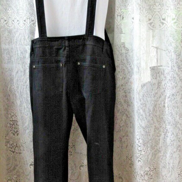 Boohoo Overalls 8 Emma Ridge Denim Slouch Black - Picture 5 of 12